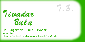 tivadar bula business card